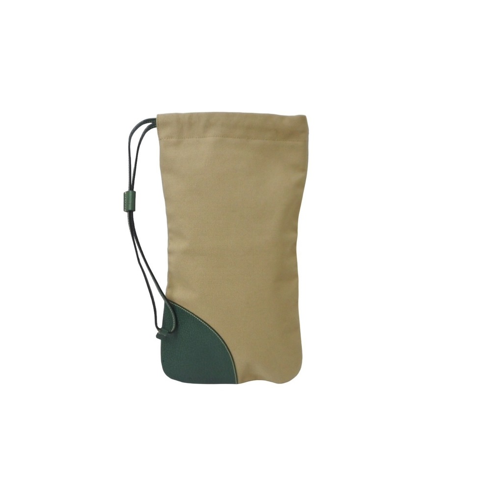Prada Drawstring Pouch Leather Green - image 3